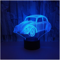 Colorful Touch Remote Control LED Visual Light Gift 3D Small Table Lamp - One Red Hill