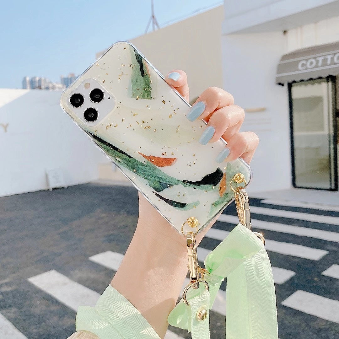 Compatible with Apple, Crossbody phone case iPhone soft case back - One Red Hill