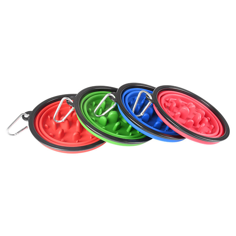 Outdoor Portable Pet Collapsible Slow Food Bowl - One Red Hill