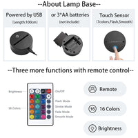 Colorful touch remote control LED visual light - One Red Hill