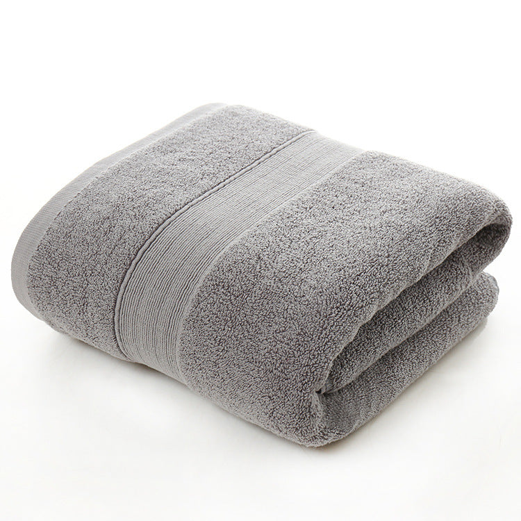 Cotton thickened plain colored bath towel - One Red Hill