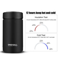 ONE IS ALL Men Gift Bottles 400ml Insulated Cup 304 Stainless Steel Mug Water Bottle Vacuum Flask Coffee Wine Mug - One Red Hill