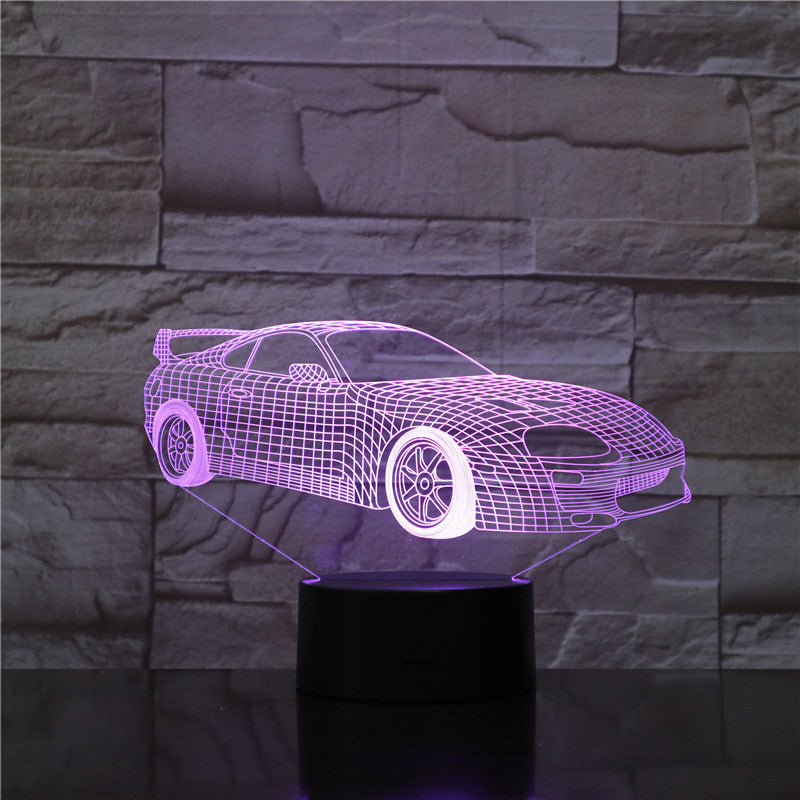 Colorful Touch Remote Control LED Visual Lamp Gift 3D Small Table Lamp