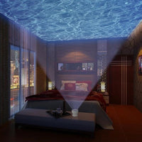Ocean Wave Projector LED Night Light Remote Control TF Cards Music Player Speaker Aurora Projection - One Red Hill