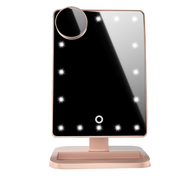 Touch Screen Makeup Mirror With 20 LED Light Bluetooth Music Speaker 10X Magnifying Mirrors Lights - One Red Hill