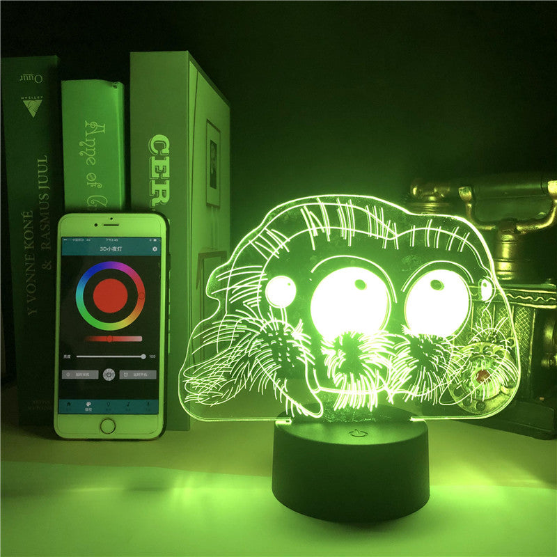 Led Remote Control Colorful Touch Creative Alarm Clock Bedside Lamp - One Red Hill