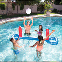 Giant Inflatable Pool Toy Volleyball Football Ball Game Swimming Game Toys Air Mattresses Large Floating Island Boat Toy Party - One Red Hill