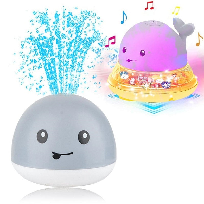 New Baby Bathroom Bath Electric Induction Whale Spray Small Toy - One Red Hill