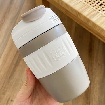 Simple And High-value Stainless Steel Vacuum Flask With Straw