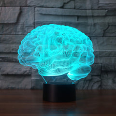 Foreign trade new brain 2 3D lamp LED colorful remote control lamp 3D light acrylic visual lamp 3620