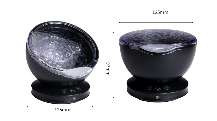 Ocean Wave Projector LED Night Light Remote Control TF Cards Music Player Speaker Aurora Projection - One Red Hill