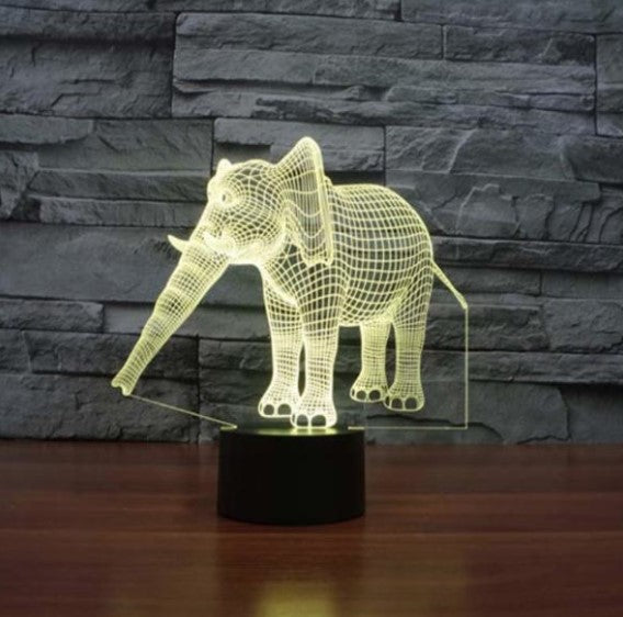 Colorful touch remote control 3D desk lamp - One Red Hill