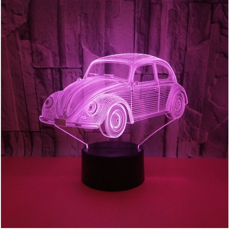 Colorful Touch Remote Control LED Visual Light Gift 3D Small Table Lamp - One Red Hill