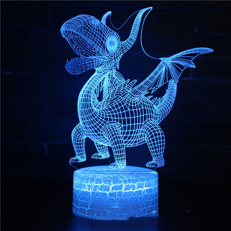 Dinosaur series colorful 3D table lamp LED touch remote control - One Red Hill