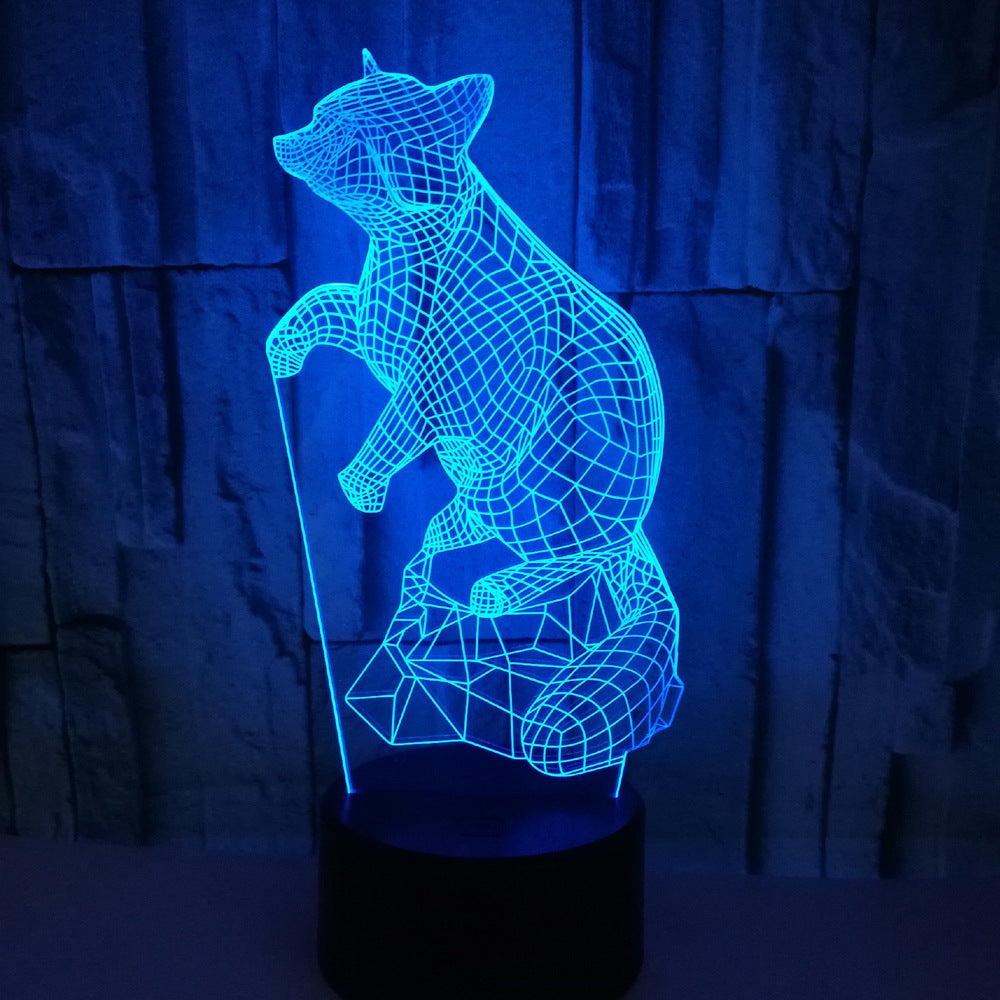Colorful creative touch remote control 3D table lamp - One Red Hill