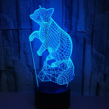Colorful creative touch remote control 3D table lamp - One Red Hill