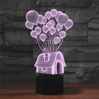 Three D creative touch charging remote control desk lamp - One Red Hill