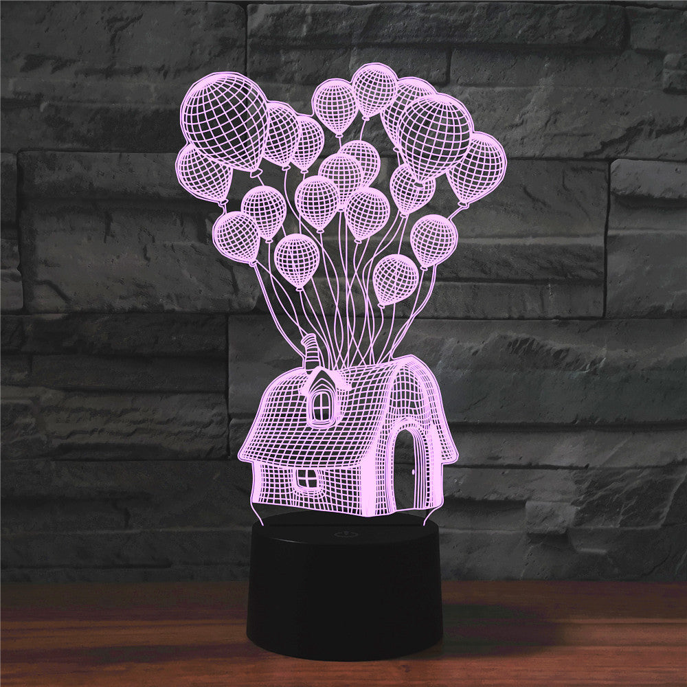 Three D creative touch charging remote control desk lamp - One Red Hill