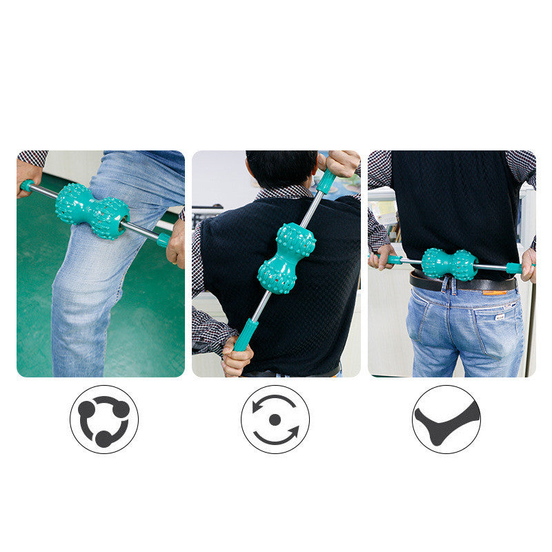 Multifunctional Magnet Massage Roller Back Shoulder Muscle Relief Spine Pinching Back Push Acupressure Massage Roller - One Red Hill