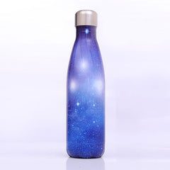 Best Selling New Starry Sky Galaxy Coke Bottle Stainless Steel Vacuum Flask Creative Gradient Color Handy Cup