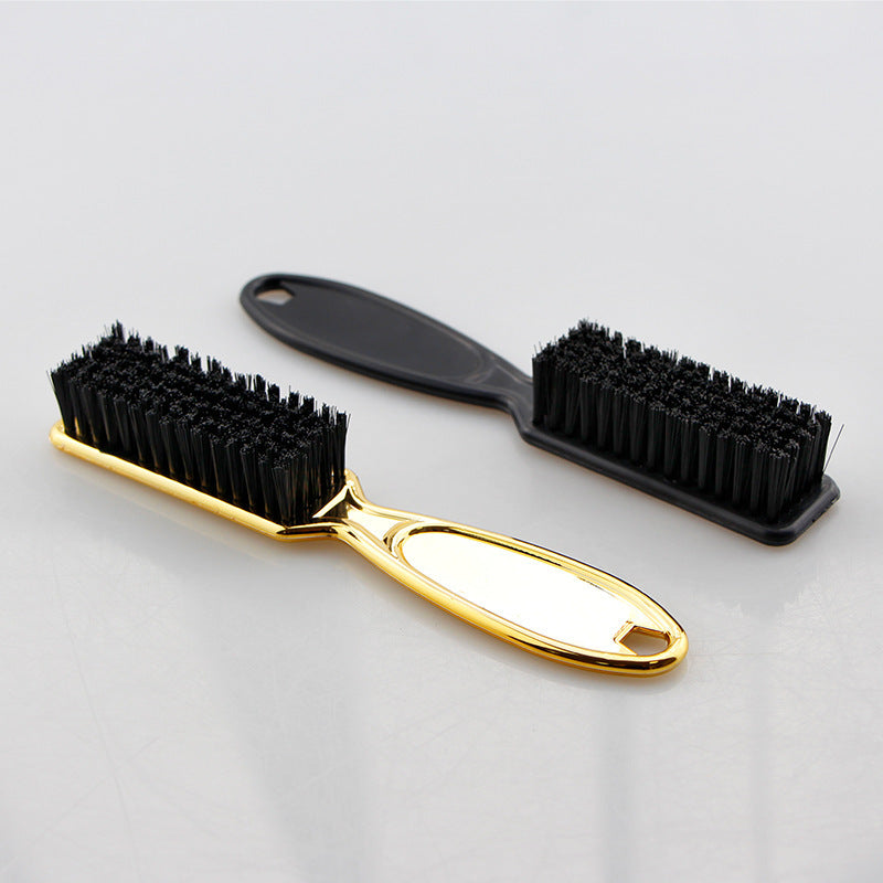 Retro Gradient Oil Head Electroplating Broken Hair Sweep Neck Beard Brush Hair Salon Hairdressing Tools - One Red Hill