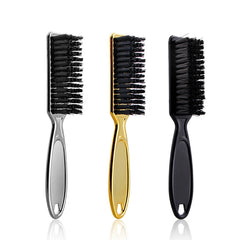 Retro Gradient Oil Head Electroplating Broken Hair Sweep Neck Beard Brush Hair Salon Hairdressing Tools