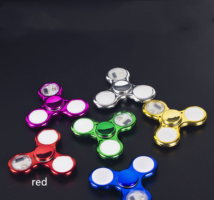 Luminous LED Light Fidget Spinner Hand Top Spinners Glow in Dark Light