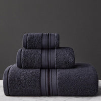 Pure Color Thick Cotton Bath Towel Set Towel Set Increased Pure Cotton Beach Towel Beauty Salon Bath Towel - One Red Hill