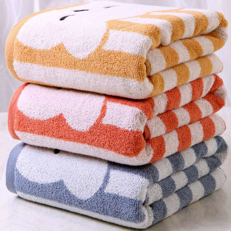 Cartoon Bath Towel Soft Absorbent Multicolor Baby Bath Towel