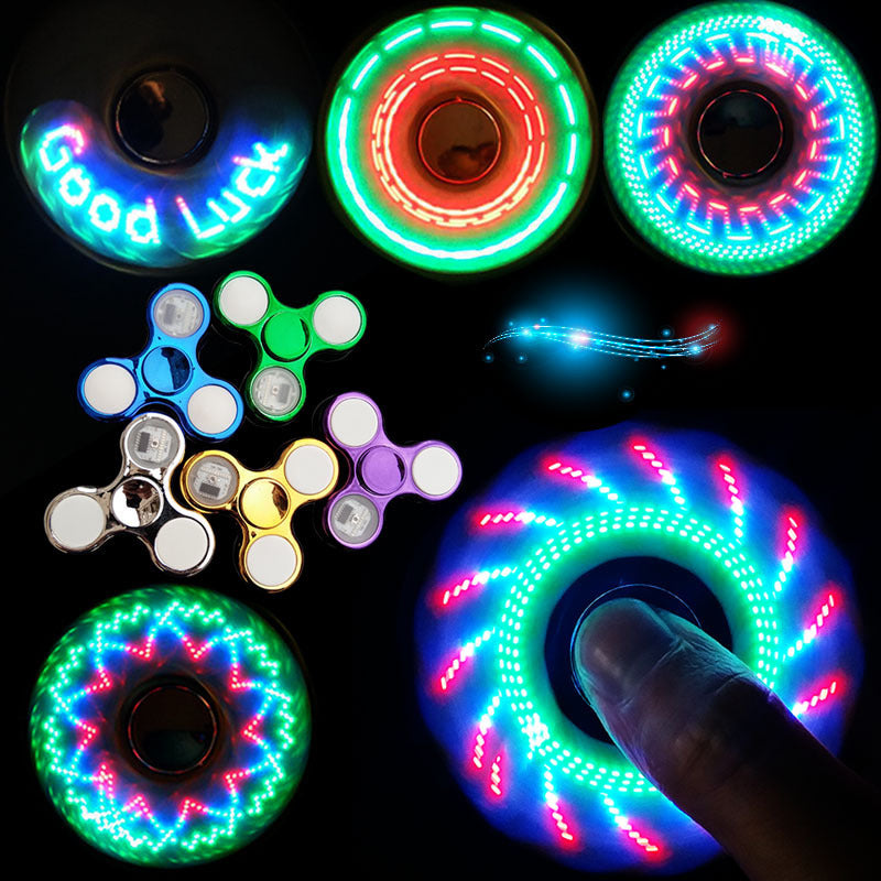 Luminous LED Light Fidget Spinner Hand Top Spinners Glow in Dark Light - One Red Hill