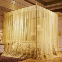 Household Mosquito Net princess Wind Floor Stand Encrypted Thick Mosquito Net - One Red Hill