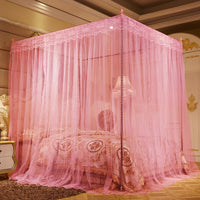 Household Mosquito Net princess Wind Floor Stand Encrypted Thick Mosquito Net - One Red Hill