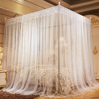 Household Mosquito Net princess Wind Floor Stand Encrypted Thick Mosquito Net - One Red Hill