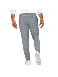 Plaid Print Pants Men'
