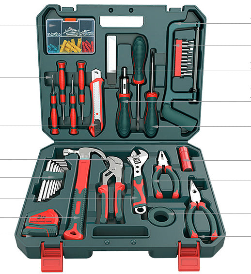 Toolbox Set, Home Hand Tools, Hardware And Electrician Special Maintenance, Multi-Functional Brand Customization - One Red Hill