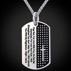 Stainless Steel Chain Black Bible Christian Jewelry
