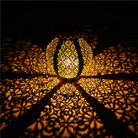 Cross-Border E-Commerce New Solar Wrought Iron Hanging Lamp Outdoor Garden Lamp Waterproof Villa Decoration Chandelier Landscape Lantern - One Red Hill