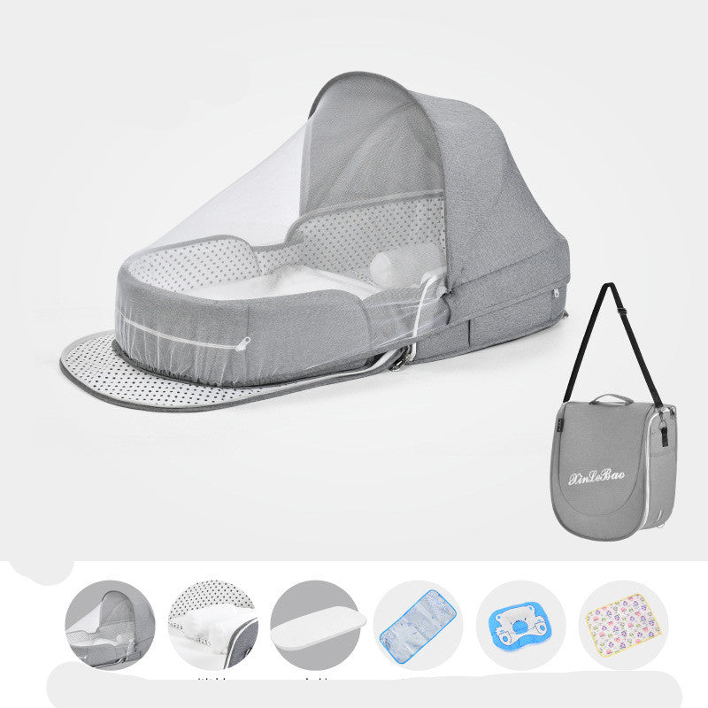 Baby Crib Multifunctional Folding Protection Mosquito Net Infant Camping Bed Travel Cot - One Red Hill