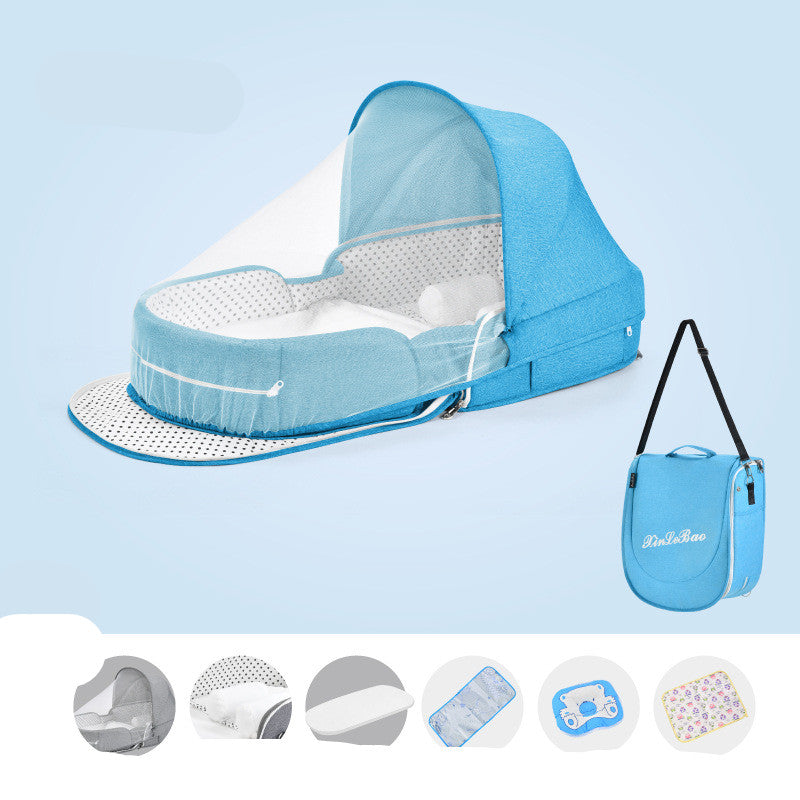 Baby Crib Multifunctional Folding Protection Mosquito Net Infant Camping Bed Travel Cot - One Red Hill