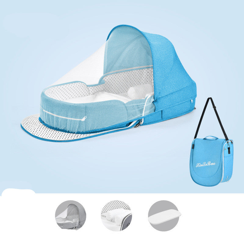 Baby Crib Multifunctional Folding Protection Mosquito Net Infant Camping Bed Travel Cot - One Red Hill