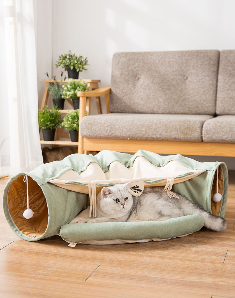 collapsible cat tunnel durable washable collapsible
