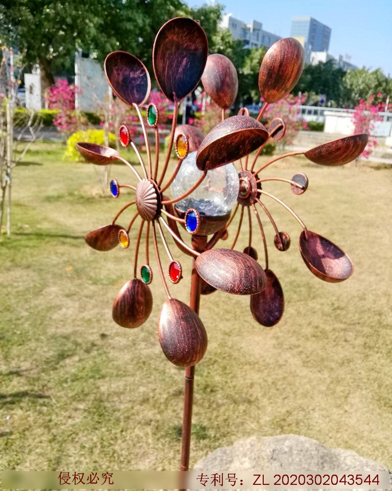 Garden Plug-In With Solar Glass Ball - One Red Hill