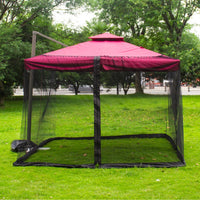 Mosquito Net Outdoor Patio Umbrella Net Cover Roman Umbrella - One Red Hill
