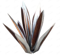 DIY Metal Art 9 Leaves Tequila Rustic Sculpture Rust Garden Yard Art Statues Craft Home Decor Signs Decoration - One Red Hill