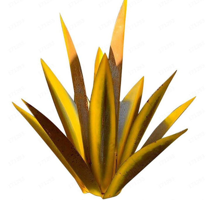 DIY Metal Art 9 Leaves Tequila Rustic Sculpture Rust Garden Yard Art Statues Craft Home Decor Signs Decoration - One Red Hill