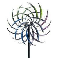 Outdoor Garden Crafts Double-layer Rotating Plug-in Iron Windmill - One Red Hill