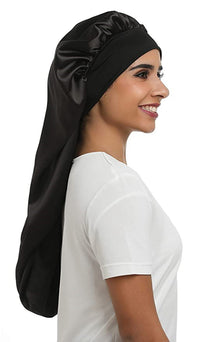 Satin  Sleep Oversized Day And Night Hat Salon Hat Hood