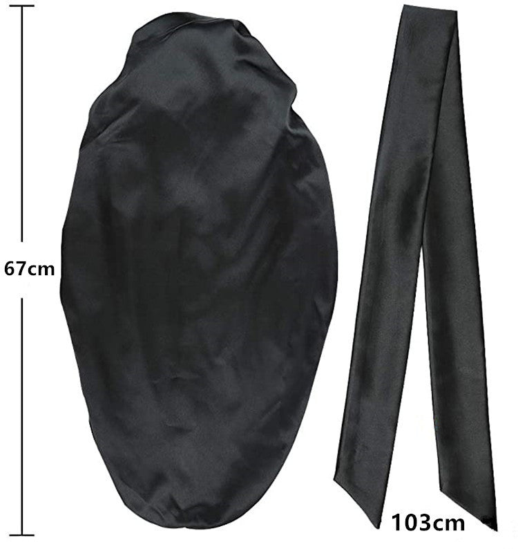 Satin  Sleep Oversized Day And Night Hat Salon Hat Hood