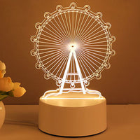 3D Lamp Acrylic USB LED Night Lights Neon Sign Lamp Xmas Home Decorations For Room Decor Valentines Day Gifts - One Red Hill