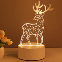 3D Lamp Acrylic USB LED Night Lights Neon Sign Lamp Xmas Home Decorations For Room Decor Valentines Day Gifts - One Red Hill